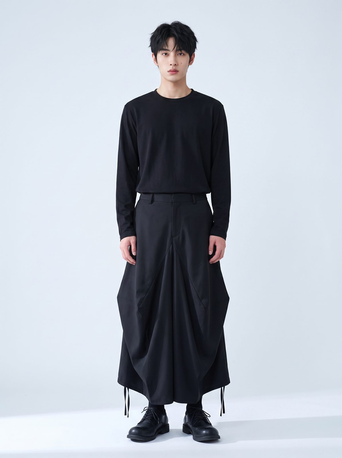 ドレープ袴パンツ 着用 正面