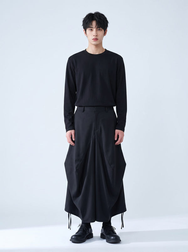 ドレープ袴パンツ 着用 正面