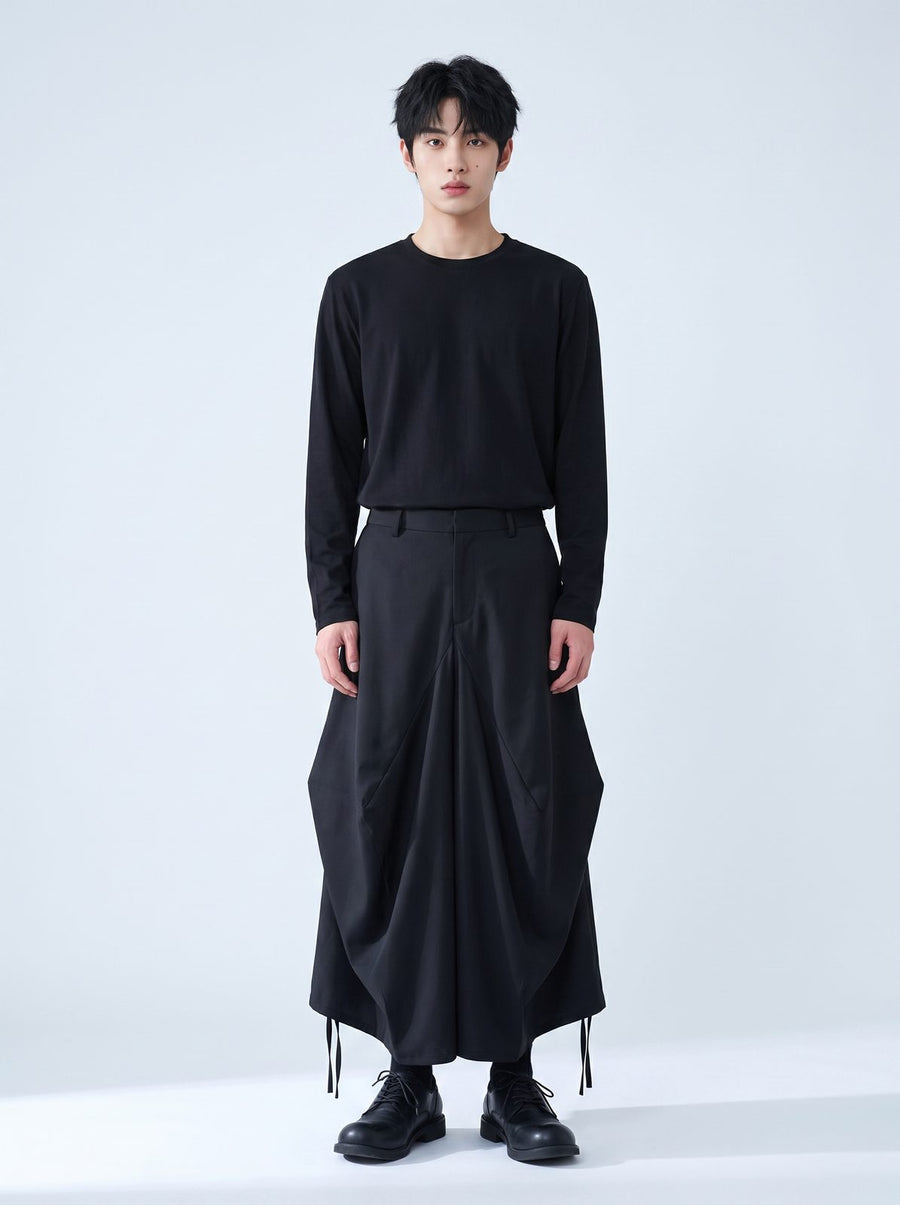 ドレープ袴パンツ 着用 正面