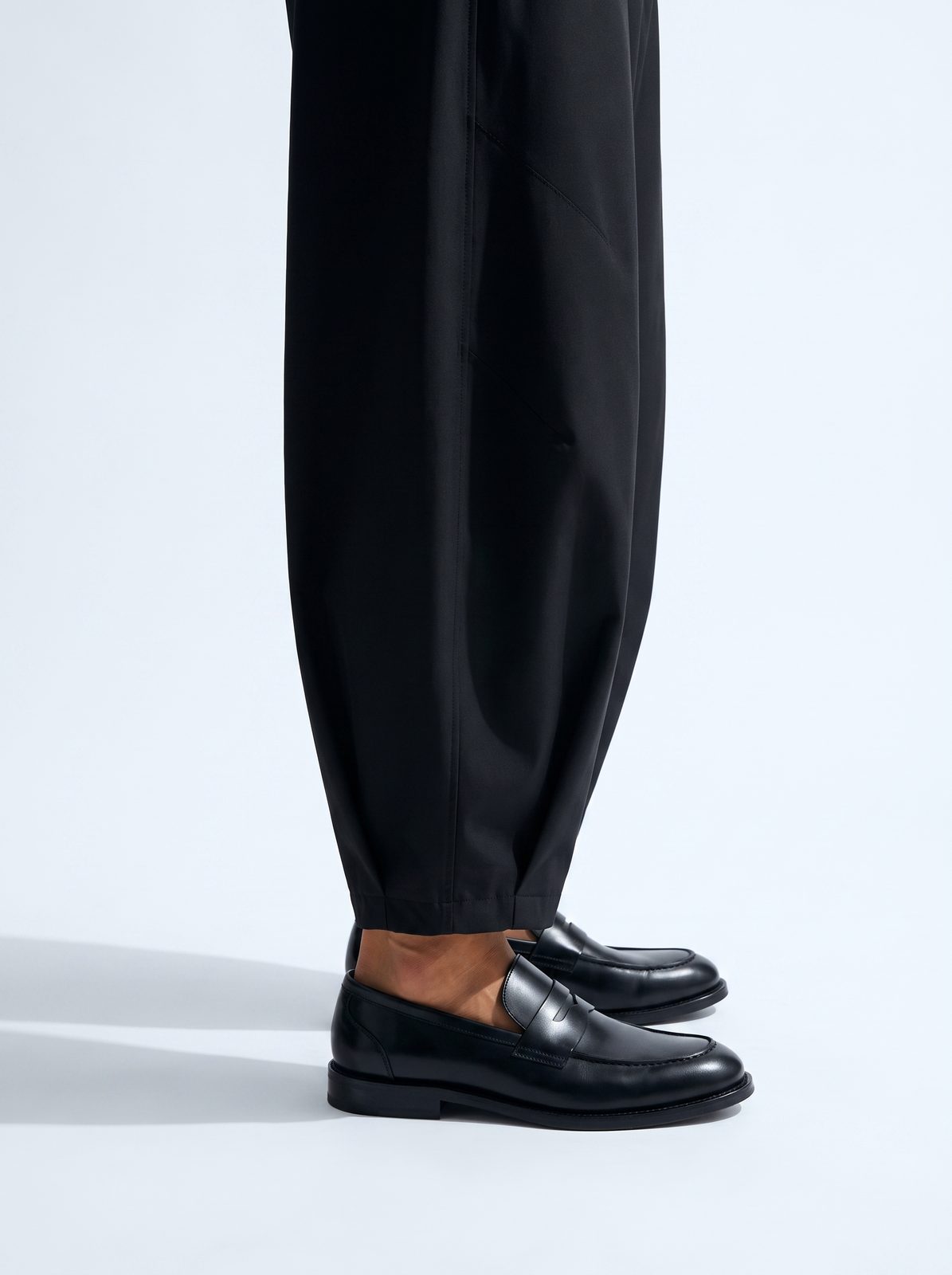 ワイドバレルレッグパンツ 着用 ディテール