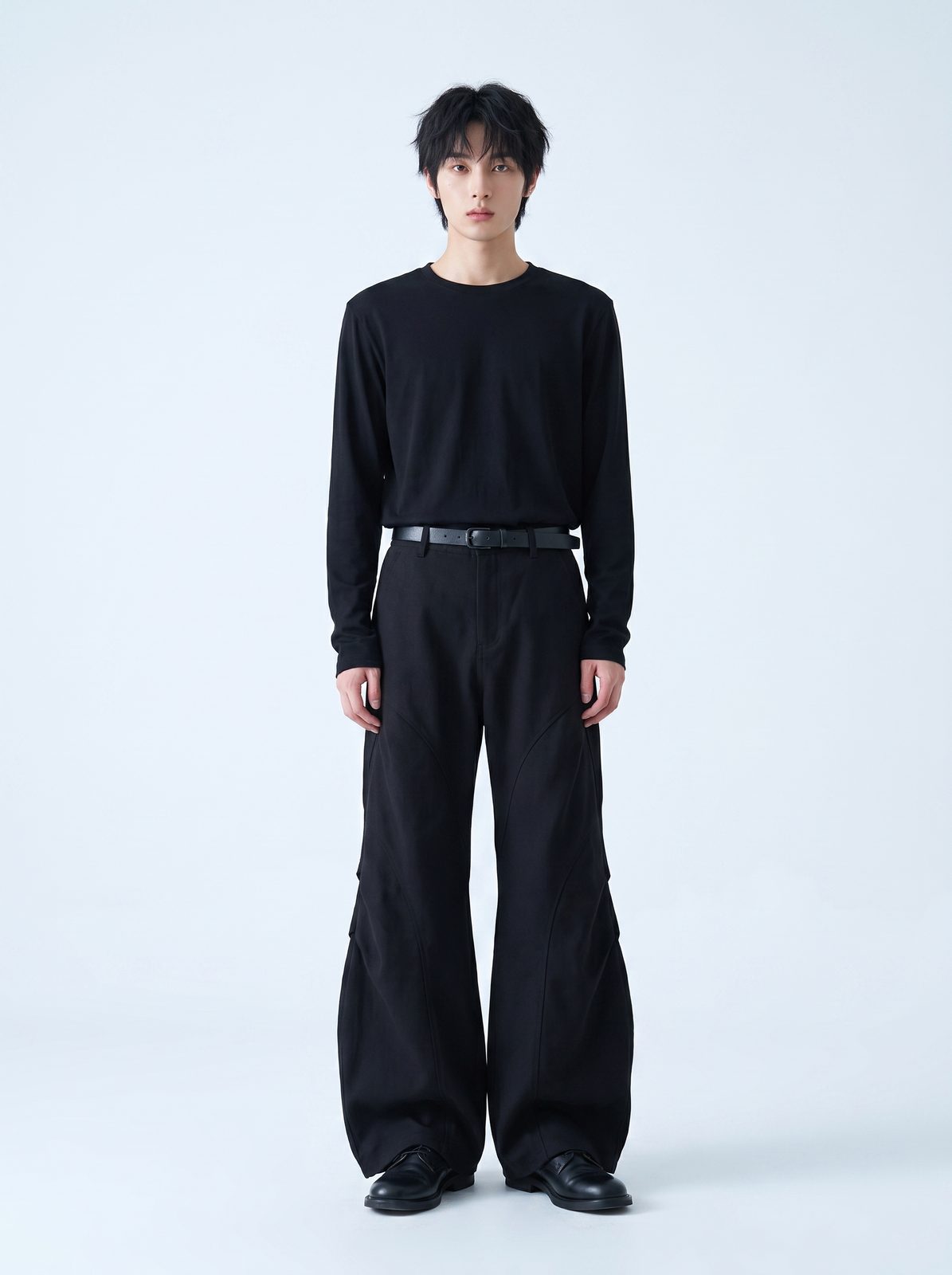 ワイドパンツ 着用 正面