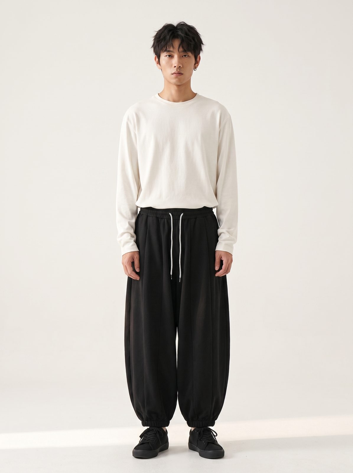 バルーンワイドパンツ 着用 正面